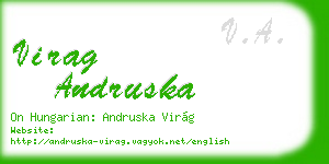 virag andruska business card